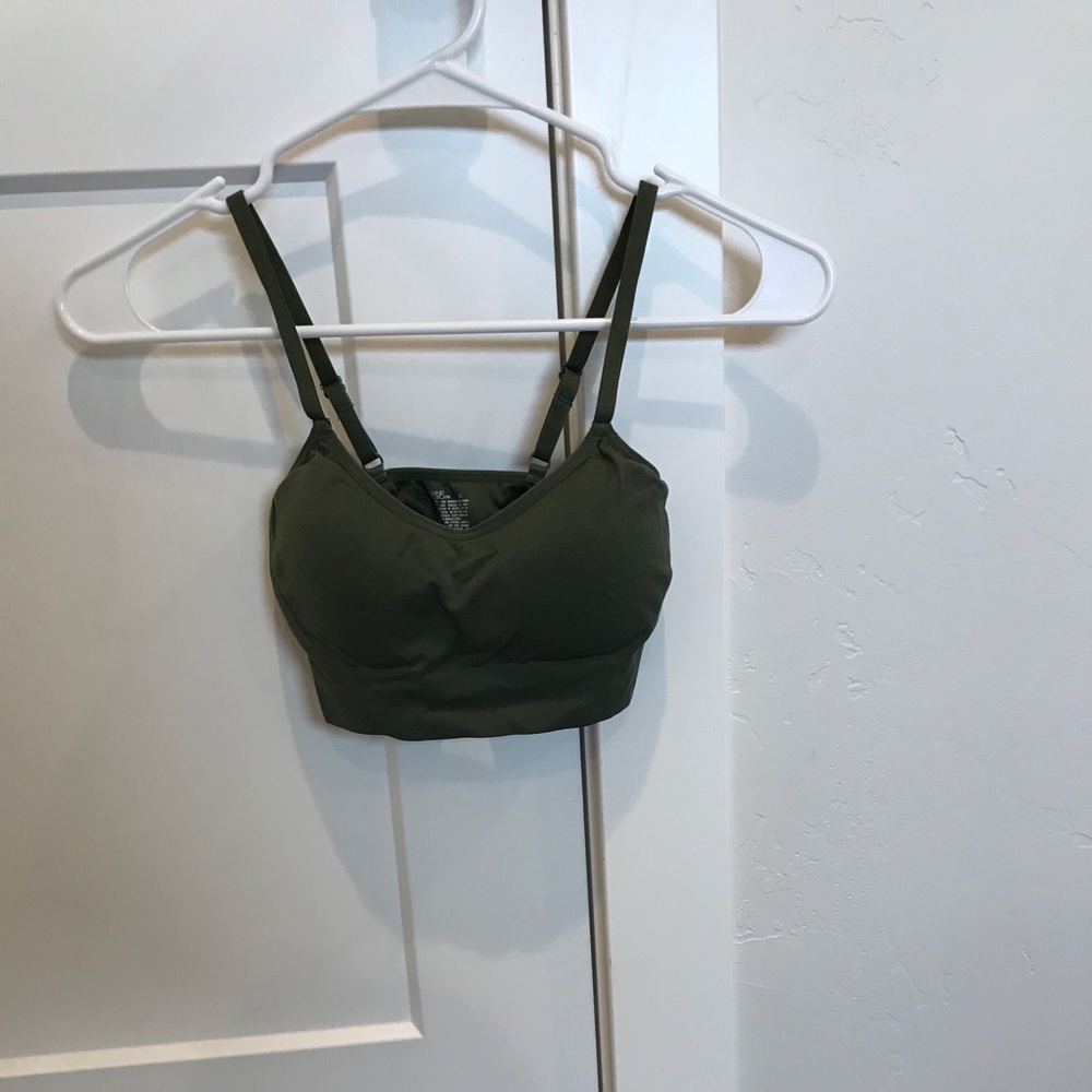 green sports bra